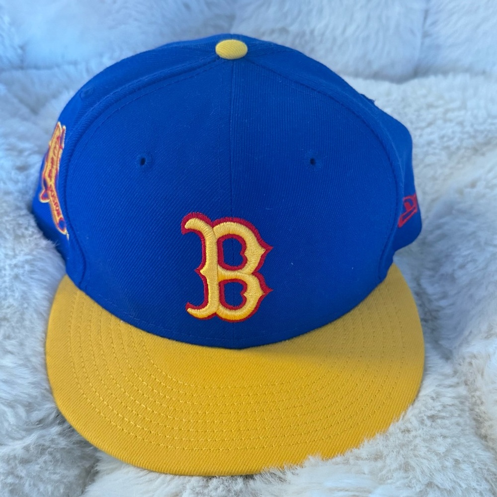 Blue and Yellow Red Sox Hat